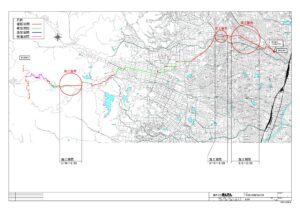 三森峠風力発電所建設工事施工個所位置図