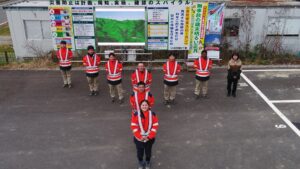 現場職員集合写真撮影